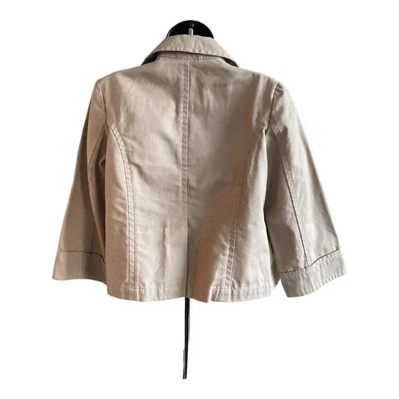 Vintage Old Navy Khaki Long Sleeve Jacket Women’s Size Small Beige Work Casual - Picture 2 of 14